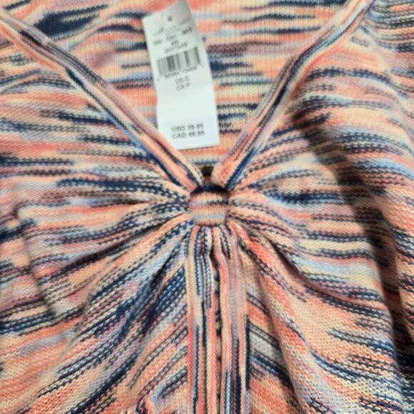 American Eagle Outfitters Space Dye Long Sleeve Knit Crop Top Sweater Sz S Boho - Picture 5 of 12